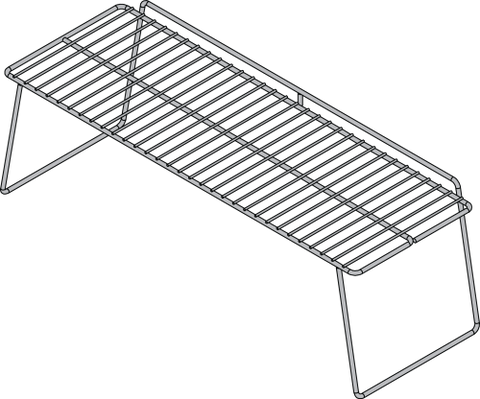 Stainless steel midshelf to suit 2 x 3 pan food bars