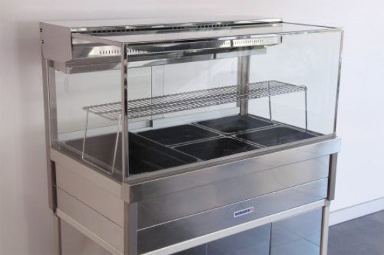 Stainless steel midshelf to suit 2 x 4 pan food bars