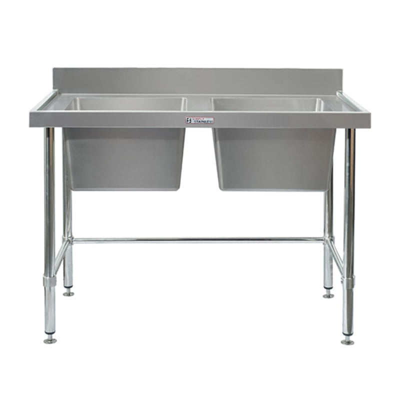 Simply Stainless SS06.7.LB Double Sink with Splashback