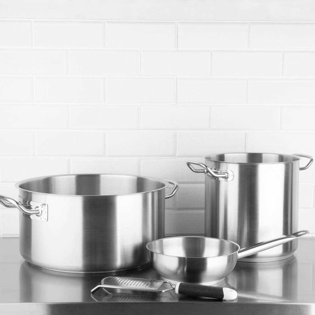 Vogue Stainless Steel Stew Pan 18.5Ltr