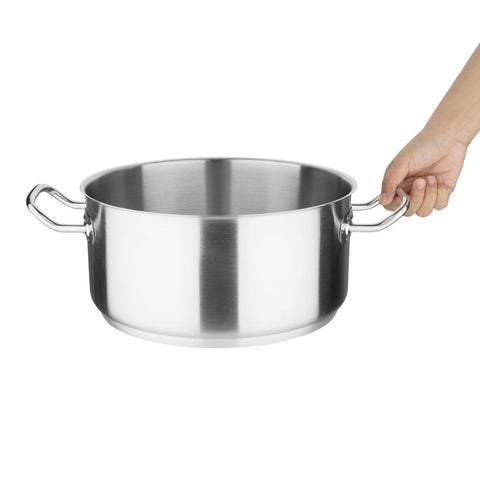 Vogue Stainless Steel Casserole Pan 7.5Ltr