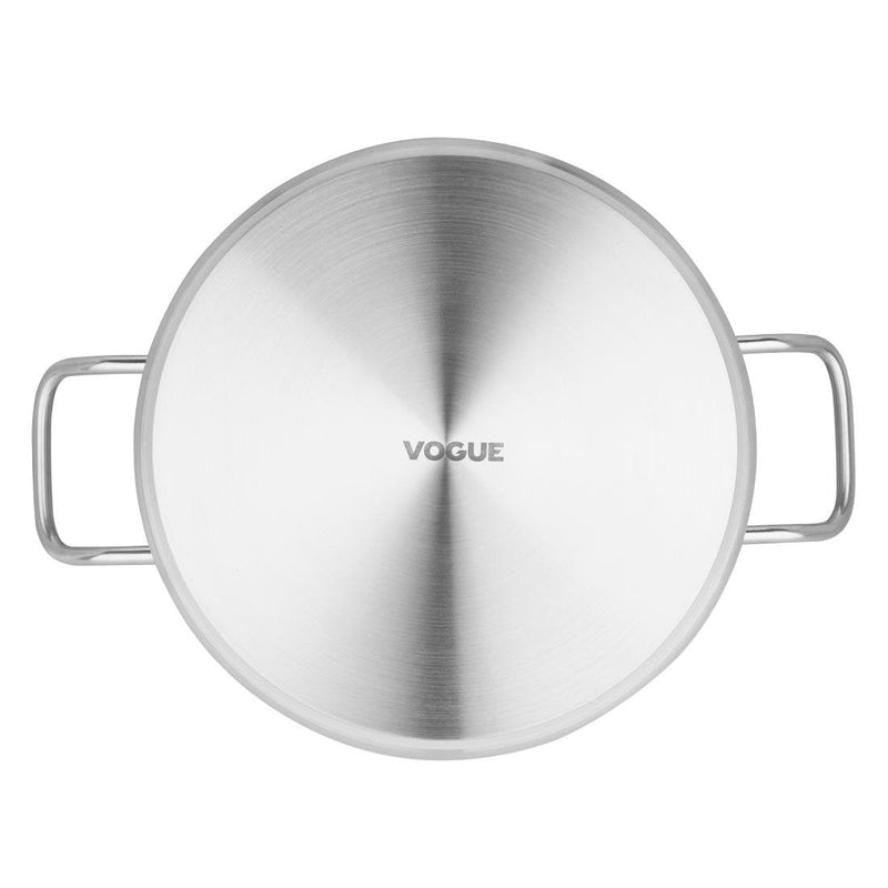 Vogue Stainless Steel Casserole Pan 7.5Ltr