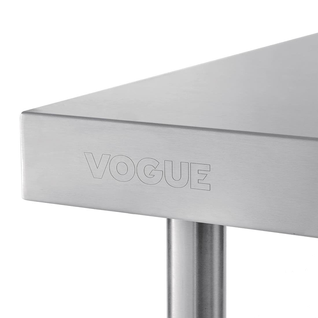 Vogue Stainless Steel Prep Table with Splashback