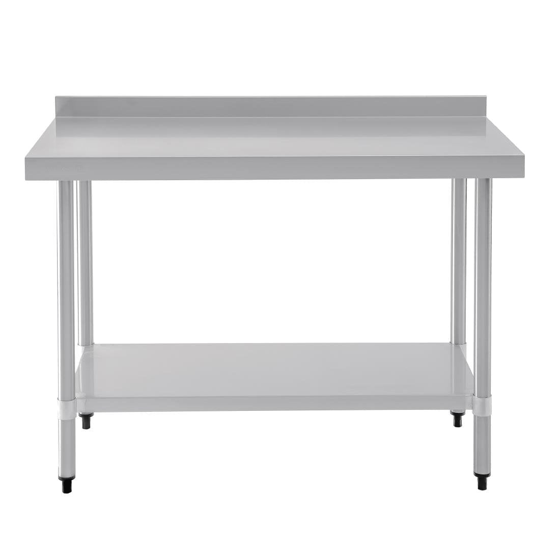 Vogue Stainless Steel Prep Table with Splashback