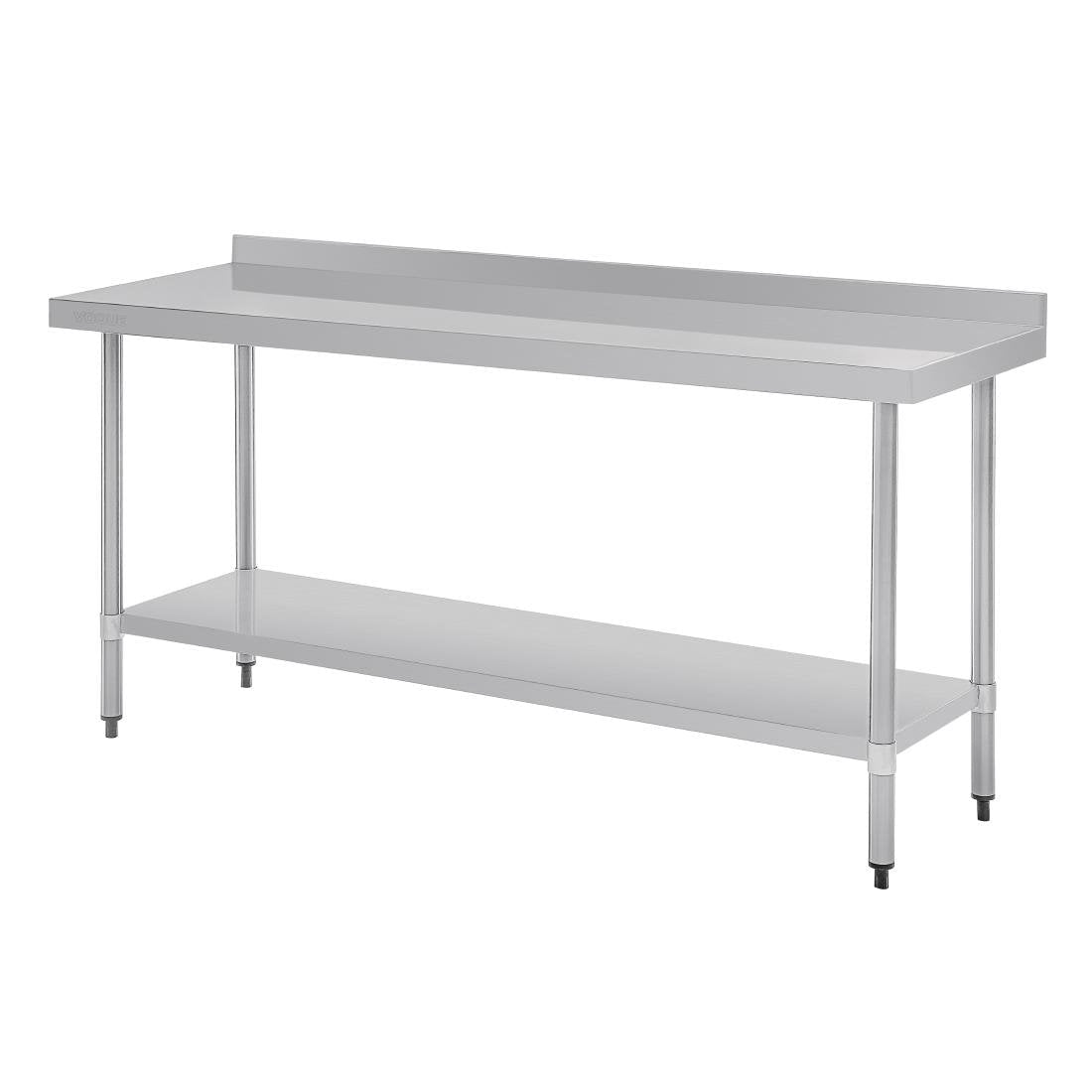 Vogue Stainless Steel Prep Table with Splashback