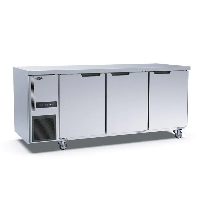 Thermaster Stainless Steel Triple Door Workbench Freezer TL1800BT-3D