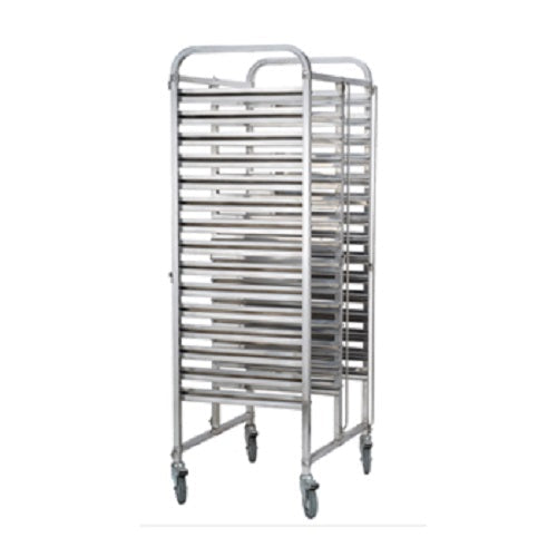 Stainless Steel 2 X 15 Tier Gn Trolley