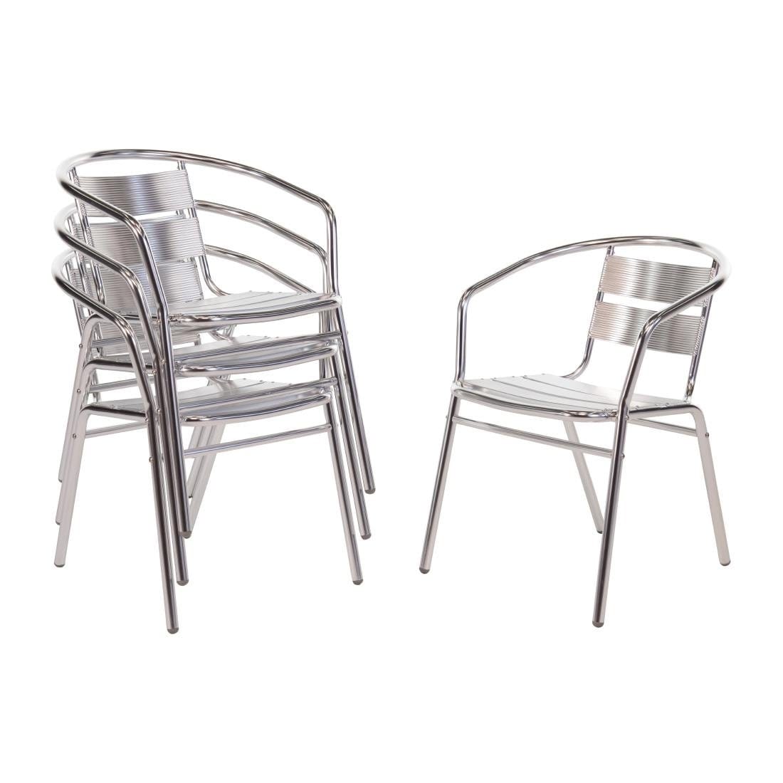 Bolero Aluminium Stacking Chairs 735mm