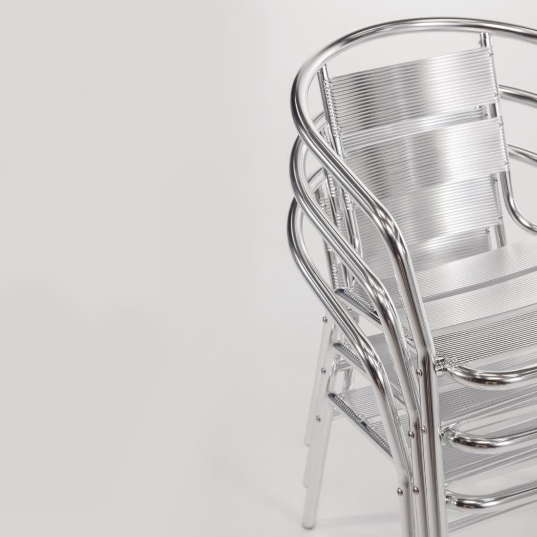 Bolero Aluminium Stacking Chairs 735mm