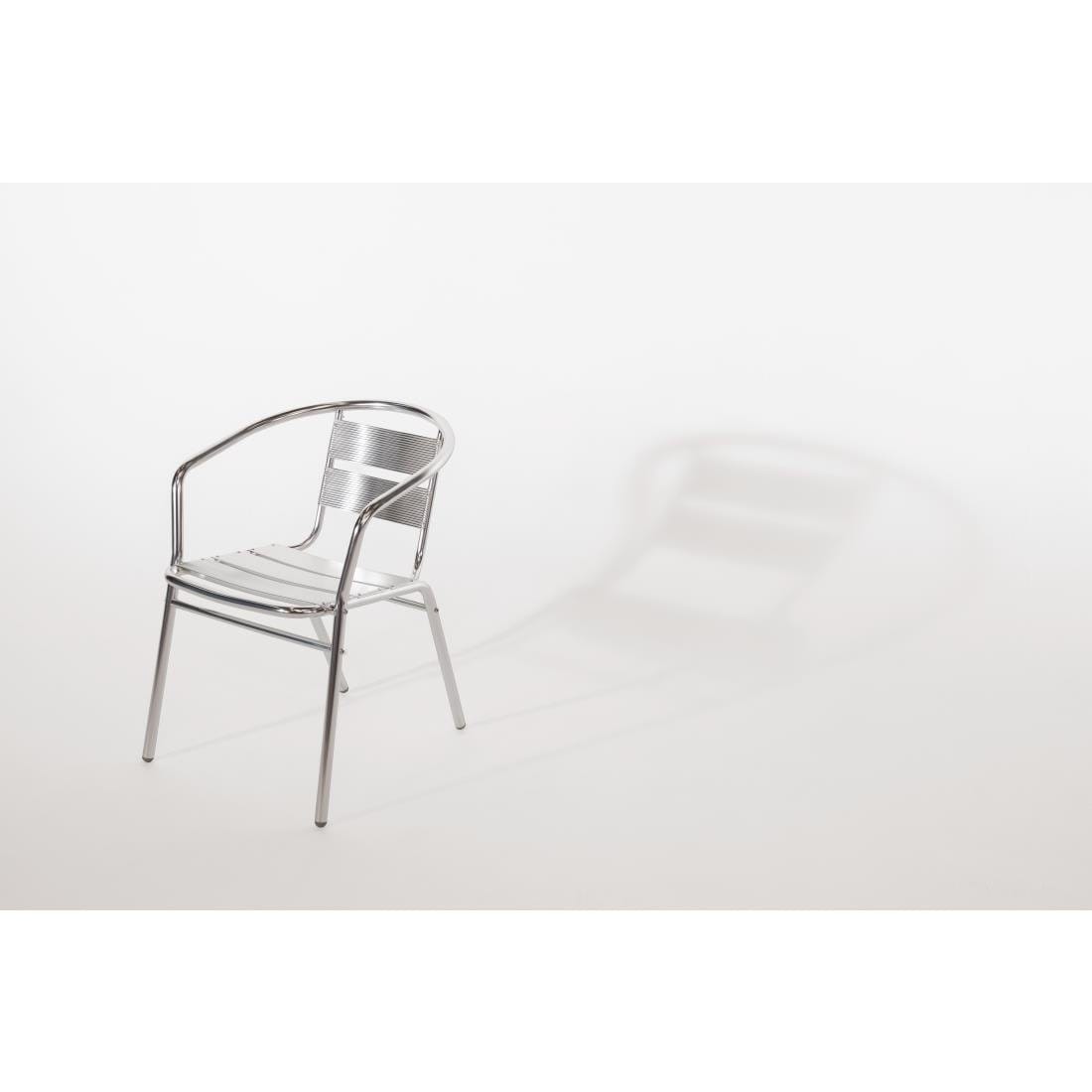 Bolero Aluminium Stacking Chairs 735mm