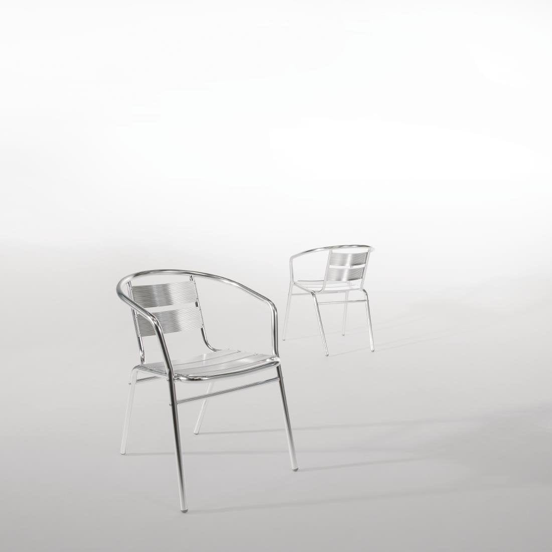 Bolero Aluminium Stacking Chairs 735mm