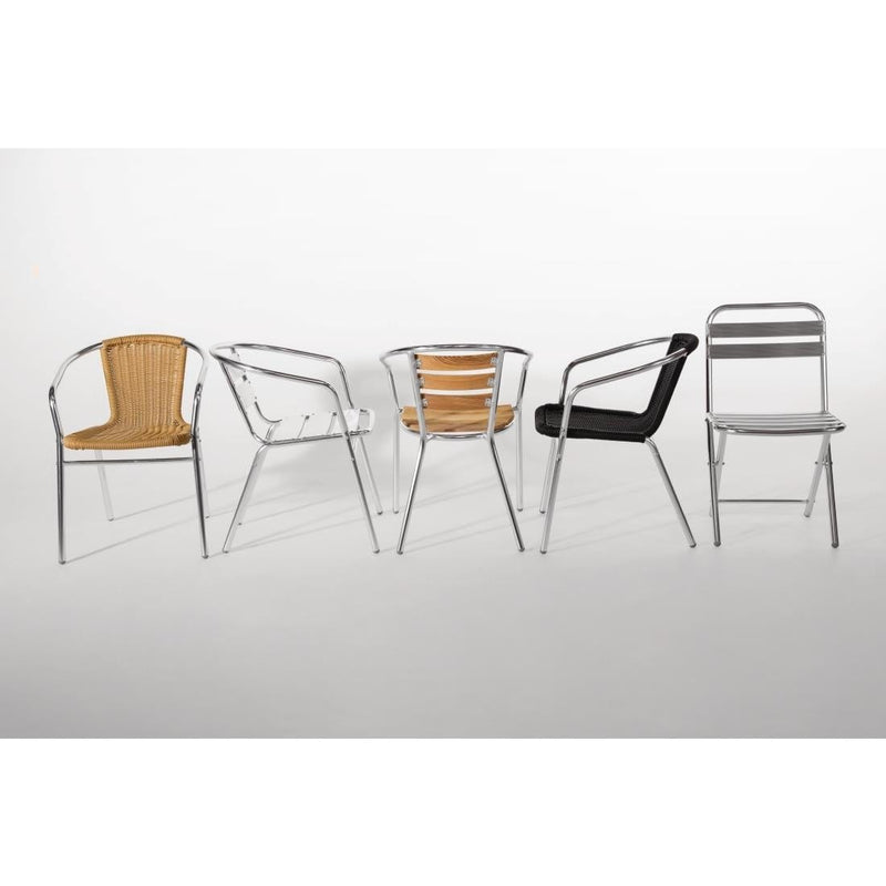 Bolero Aluminium Stacking Chairs 735mm