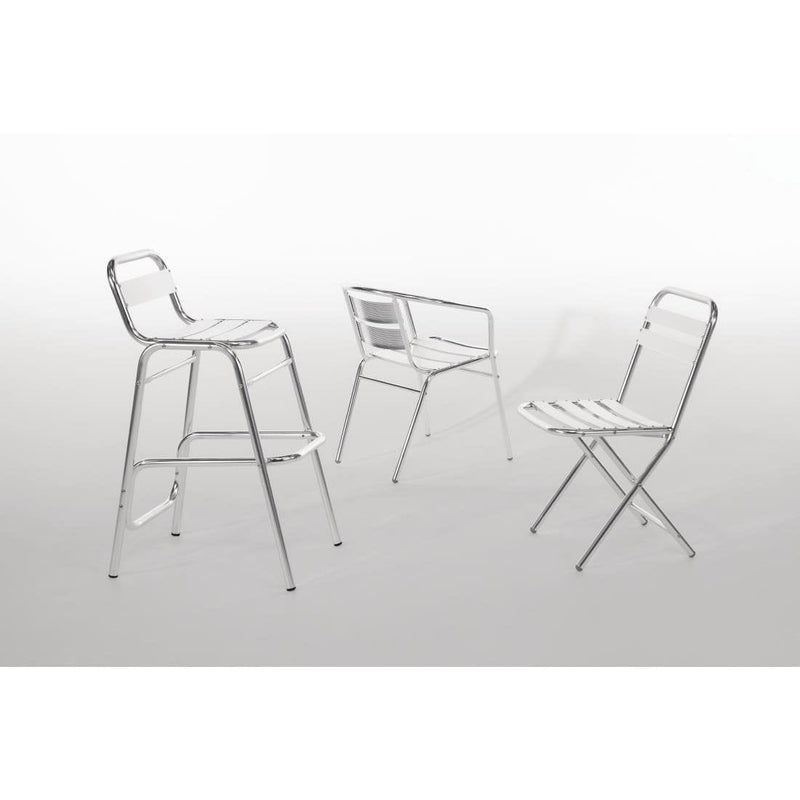 Bolero Aluminium Stacking Chairs 735mm