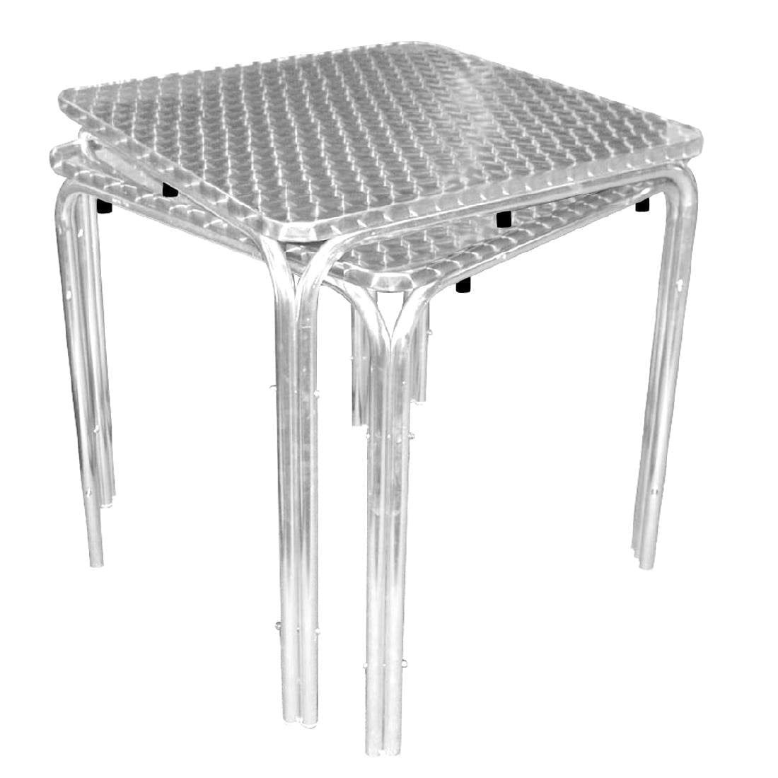 Bolero Square Stacking Table Stainless Steel 700mm