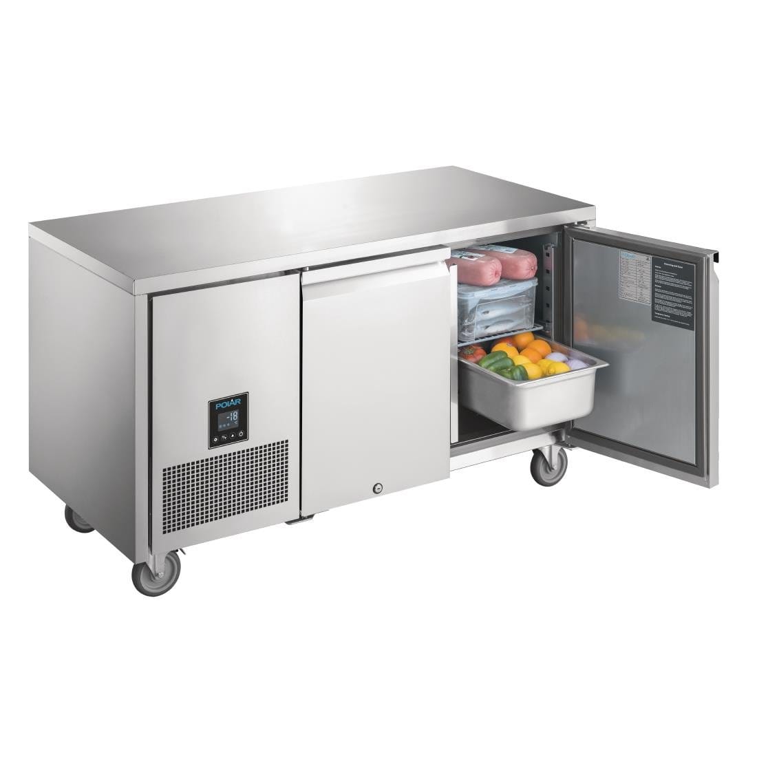 Polar U-Series Premium Double Door Counter Freezer 267tr