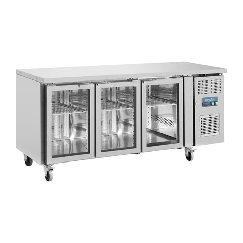 Polar U-Series Three Glass Door Counter Fridge