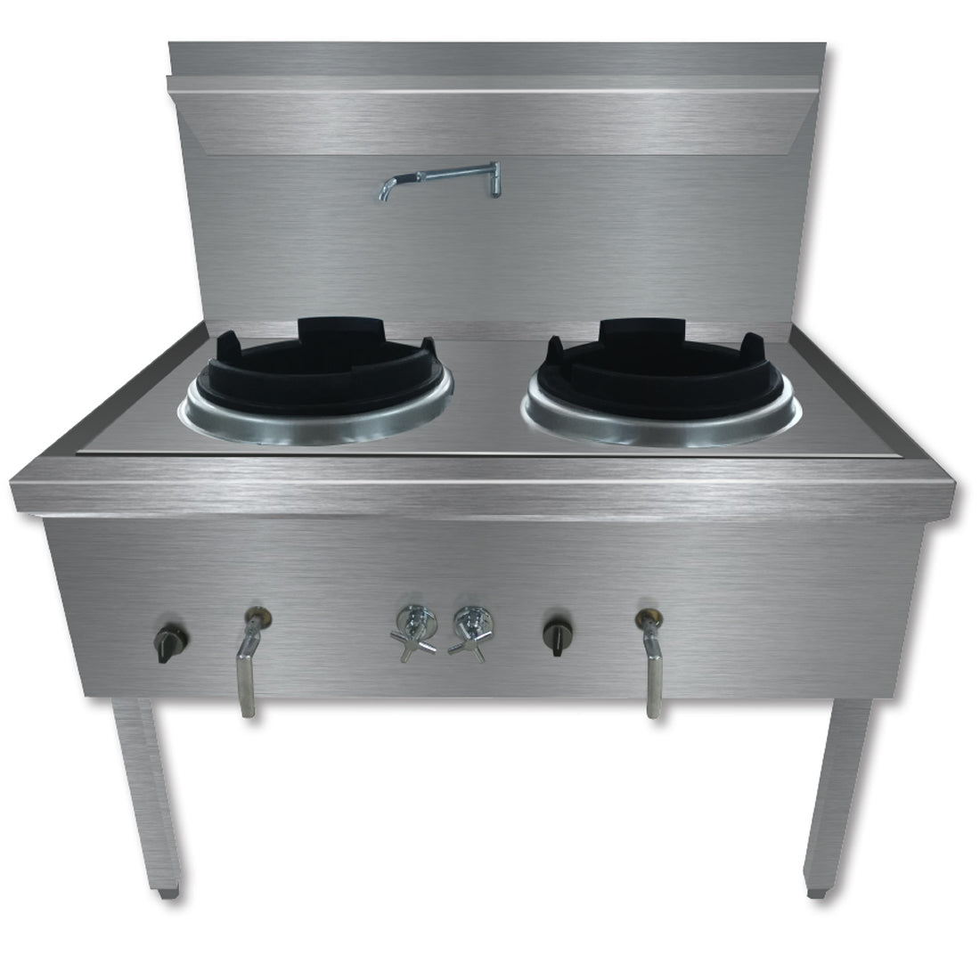 GasMax Stainless Steel Waterless Lpg Double Wok WW-2L