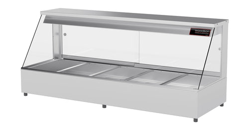 Woodson 5 Module Straight Glass Hot Food Display W.HFS25